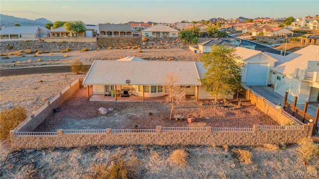 drone / aerial view with a residential view