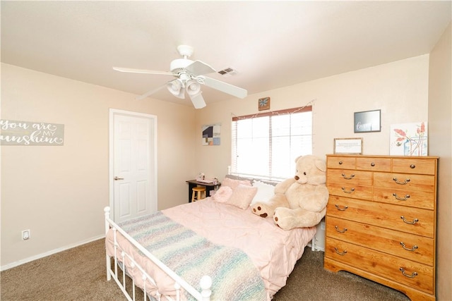 3048 Mallory Loop, Kingman, AZ 86401 - bedroom featuring carpet floors, baseboards, and ceiling fan