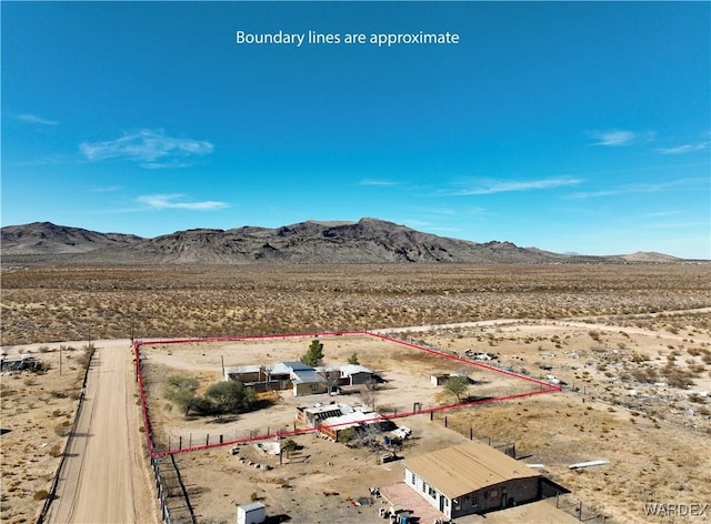 property view of mountains featuring view of desert