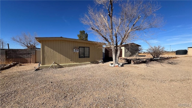 exterior space featuring fence