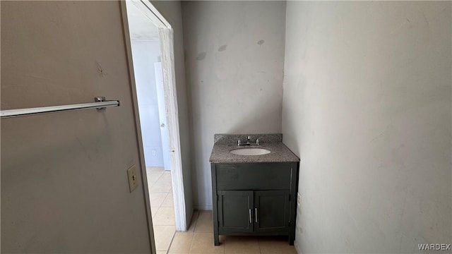 bathroom featuring vanity and tile patterned floors