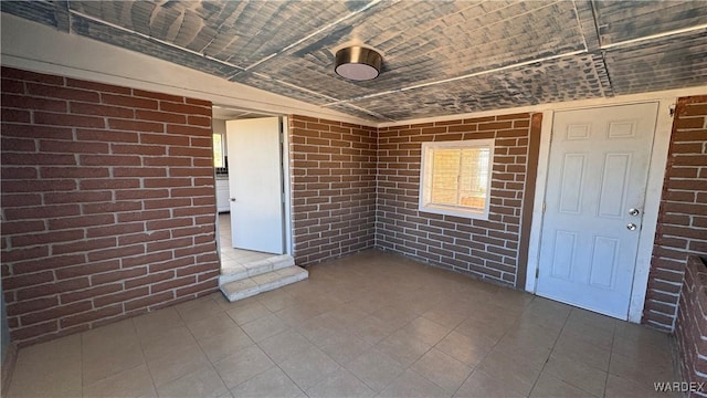 interior space with a patio area