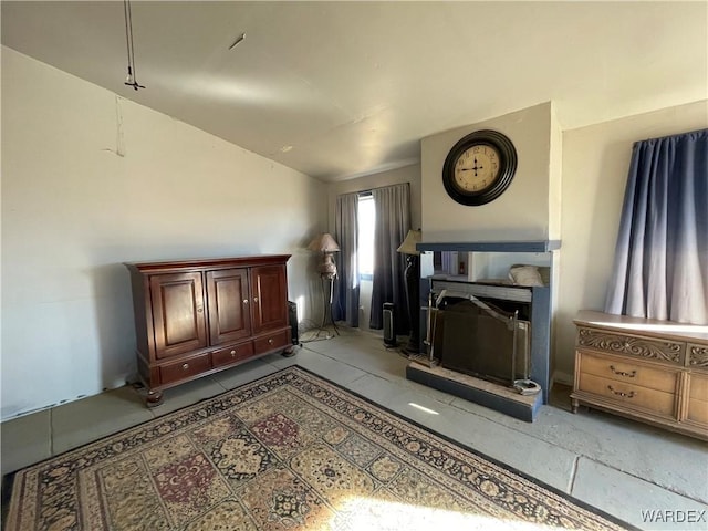 interior space with vaulted ceiling