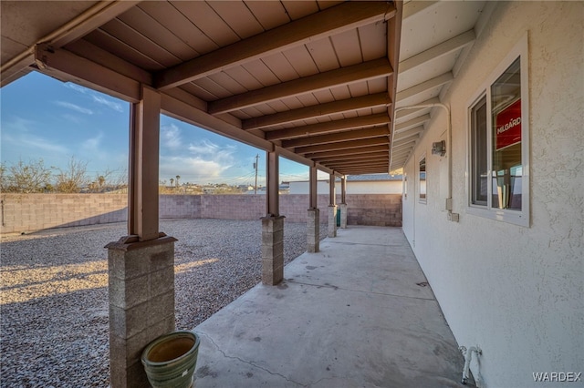 view of patio / terrace with a fenced backyard