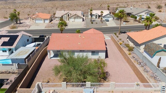 aerial view with a residential view