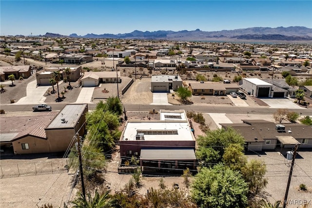 birds eye view of property featuring a residential view and a mountain view
