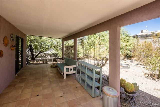 view of patio featuring outdoor lounge area