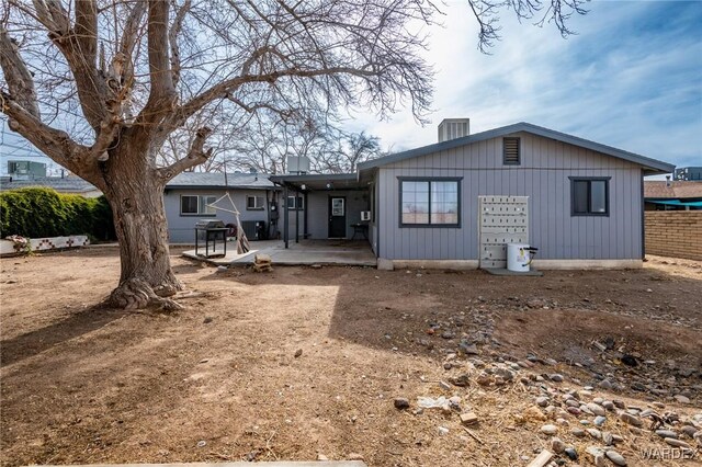 rear view of house with a patio area