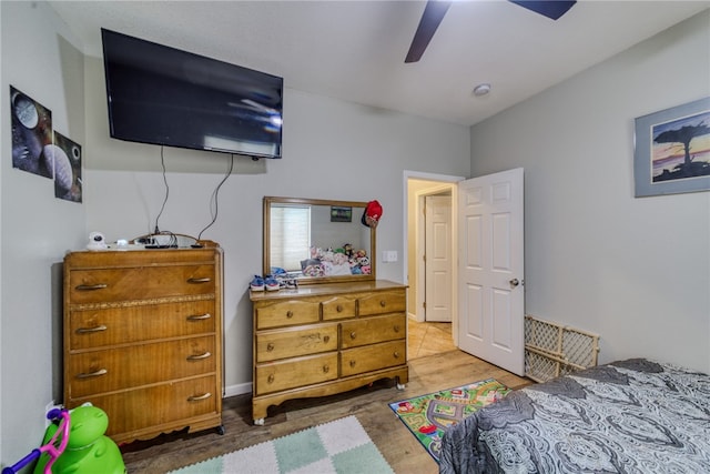 1919 Richardo Ave, Bullhead City, AZ 86442 - bedroom with wood finished floors and ceiling fan