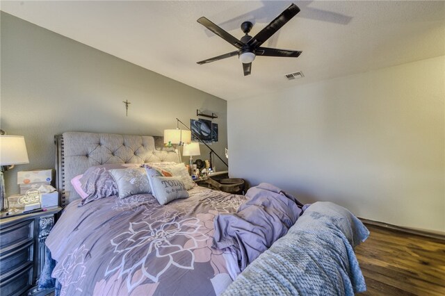 1919 Richardo Ave, Bullhead City, AZ 86442 - bedroom featuring wood finished floors and ceiling fan