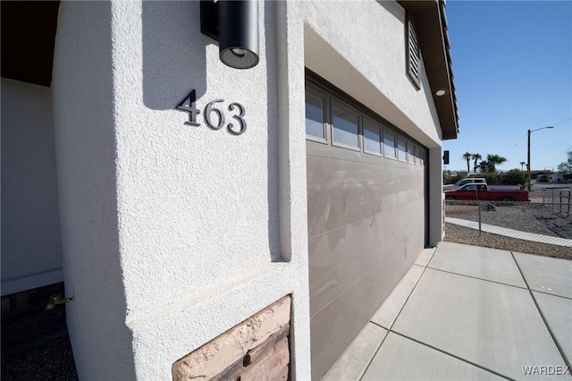 exterior details with stucco siding