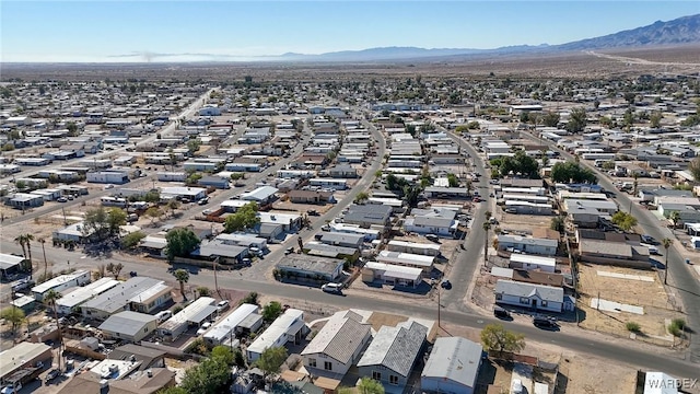 aerial view with a residential view and a mountain view