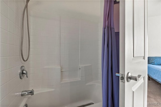 2499 Sonoma Rd, Bullhead City, AZ 86442 - bathroom with ensuite bathroom and shower / bath combination with curtain
