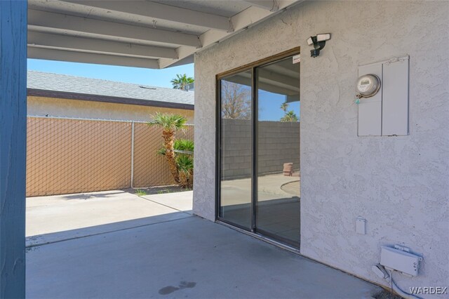 view of patio / terrace with fence