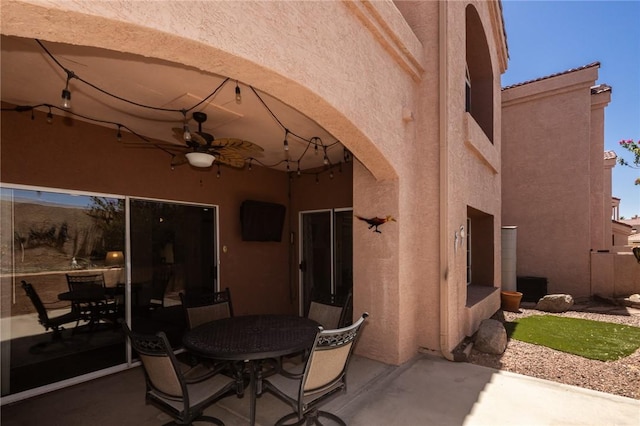 1650 Smoketree Ave Unit 103, Lake Havasu, AZ 86403 - view of patio / terrace featuring ceiling fan and outdoor dining space