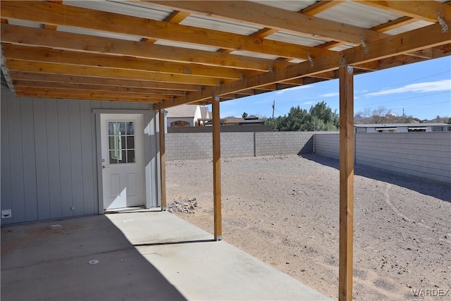 view of patio / terrace with a fenced backyard