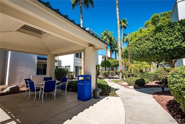 view of patio with outdoor dining area