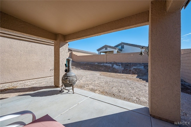 view of patio / terrace with a fenced backyard