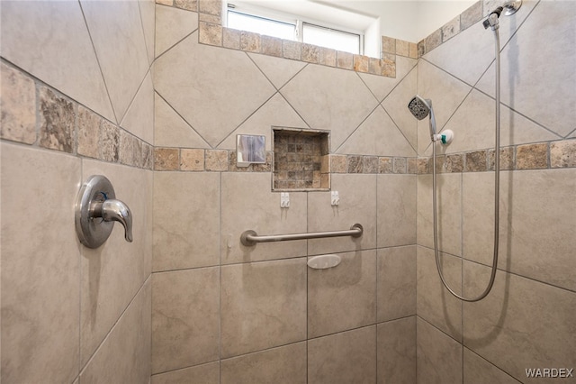 room details with tiled shower