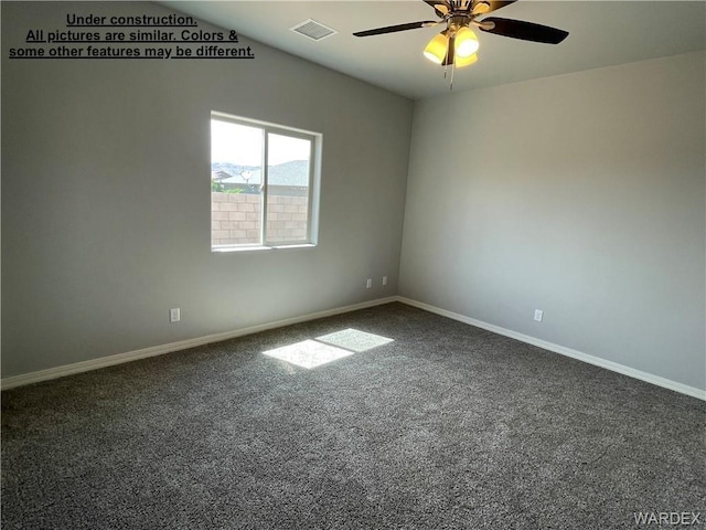 4939 N Famoso Dr, Kingman, AZ 86409 - unfurnished room featuring carpet floors, baseboards, and ceiling fan