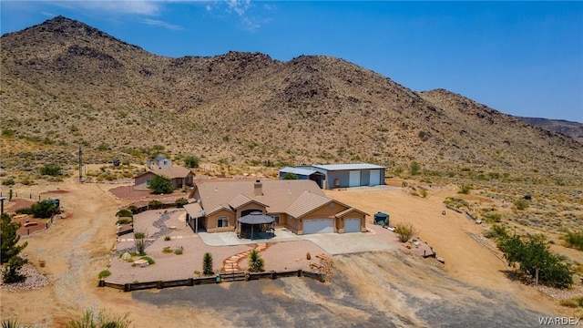 aerial view featuring a mountain view