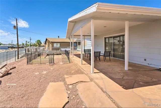 view of patio with a fenced backyard