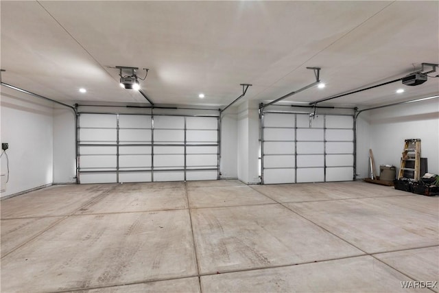 parking deck with a garage door opener