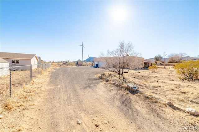 view of street with a rural view