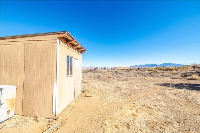 exterior space with a mountain view