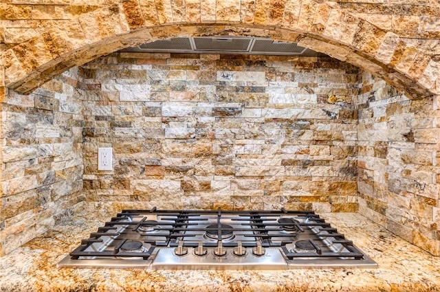 9076 E Mountain Shadow Rd, Kingman, AZ 86401 - kitchen view of stainless steel gas cooktop and pot filler
