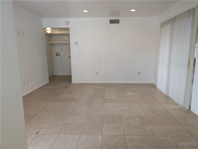 1280 Mohave Dr Unit 13, Bullhead City, AZ 86442 - unfurnished room with recessed lighting, light tile patterned floors, baseboards, and visible vents