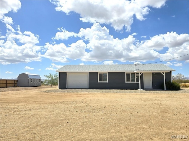 view of single story home