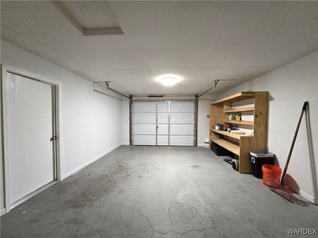 garage with baseboards