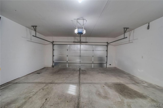 parking deck with a garage door opener