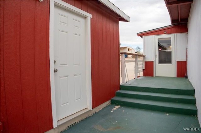 view of doorway to property