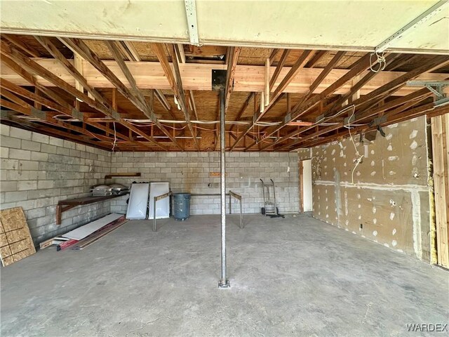 view of basement