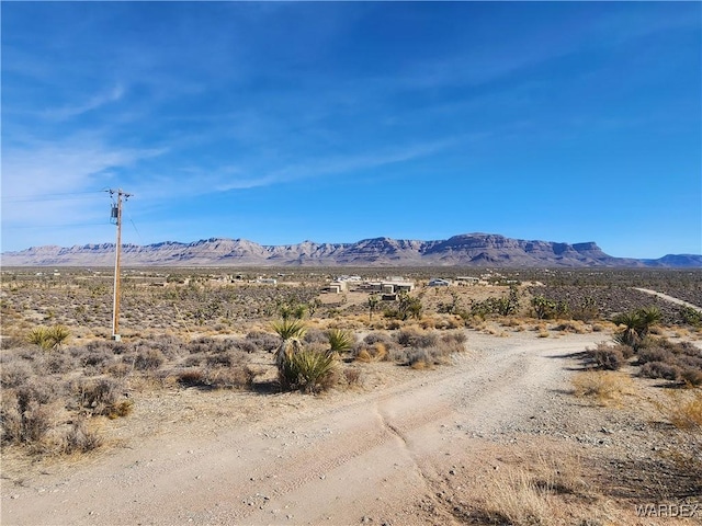 mountain view featuring a desert view
