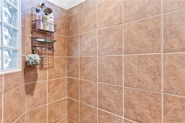 details featuring a tile shower