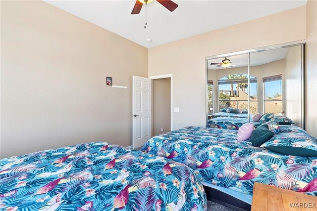 bedroom with a ceiling fan