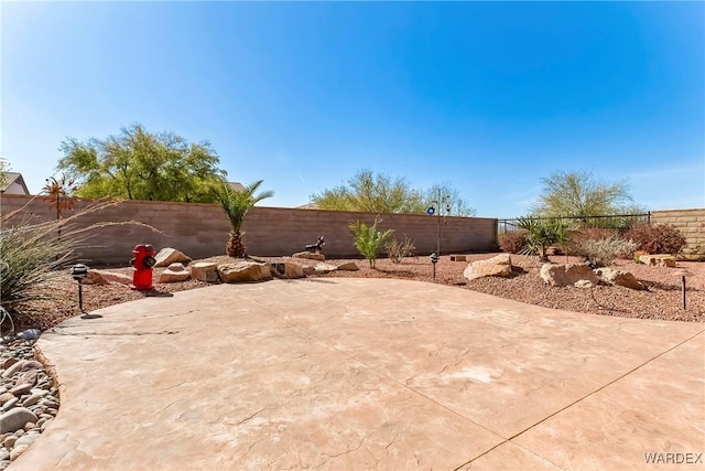 view of patio / terrace with a fenced backyard