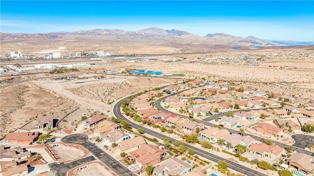 bird's eye view with a residential view and a mountain view