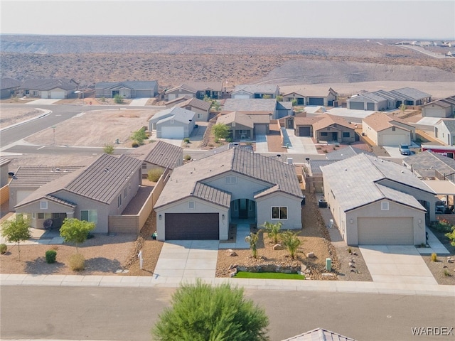 aerial view with a residential view