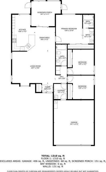 1951 E Oatman Pl, Mohave Valley, AZ 86440 - view of floor plan / room layout