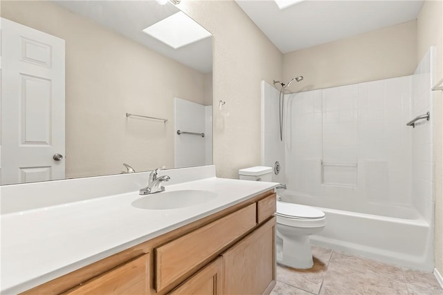1951 E Oatman Pl, Mohave Valley, AZ 86440 - full bathroom featuring vanity, shower / washtub combination, and tile patterned floors