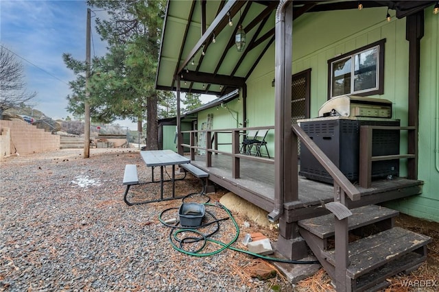 wooden terrace with fence