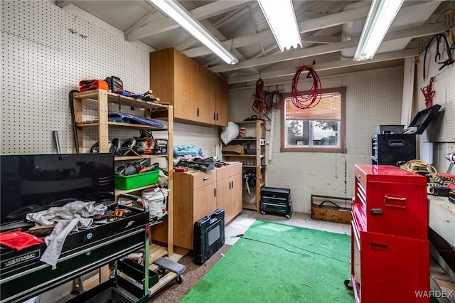 view of storage area