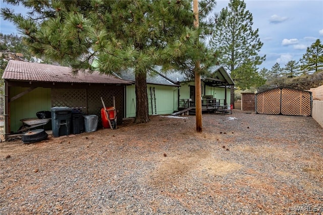 view of back of property