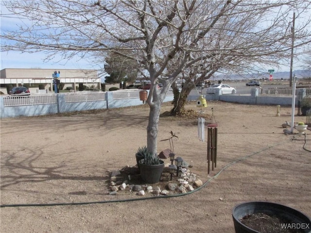 view of yard featuring a fenced front yard