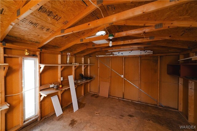 view of attic