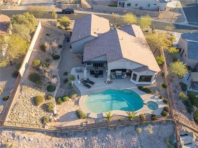 birds eye view of property